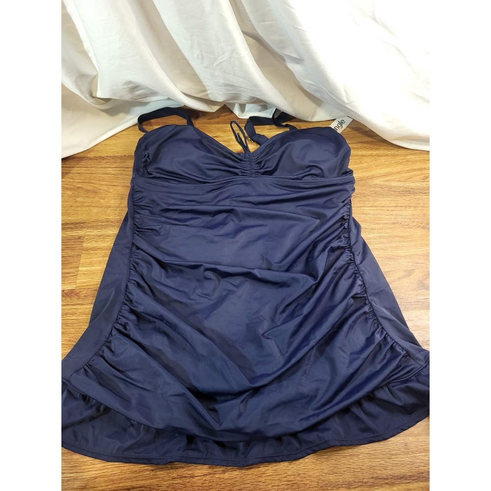 NWT Navy Blue Septangle Size 18W Swim Dress